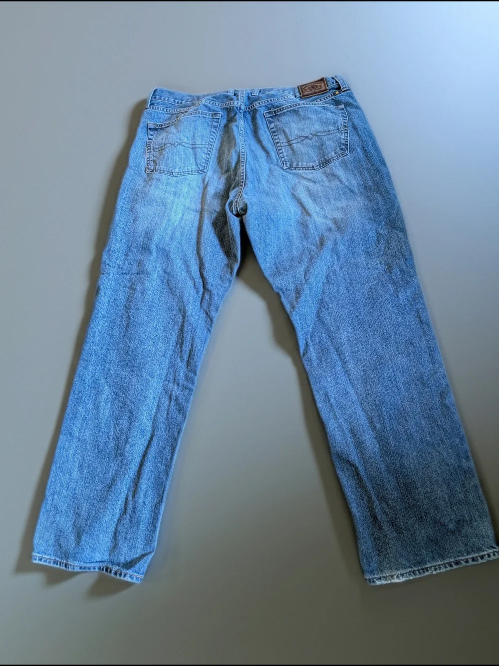 Lucky Brand Men’s Relaxed Straight Blue Denim Jeans Mid Rise 5-Pocket Sz 40